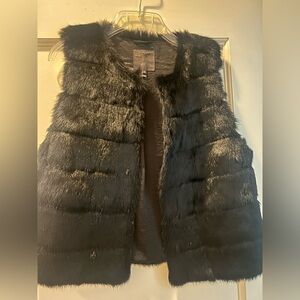 Joie Black real rabbit Fur Vest size medium